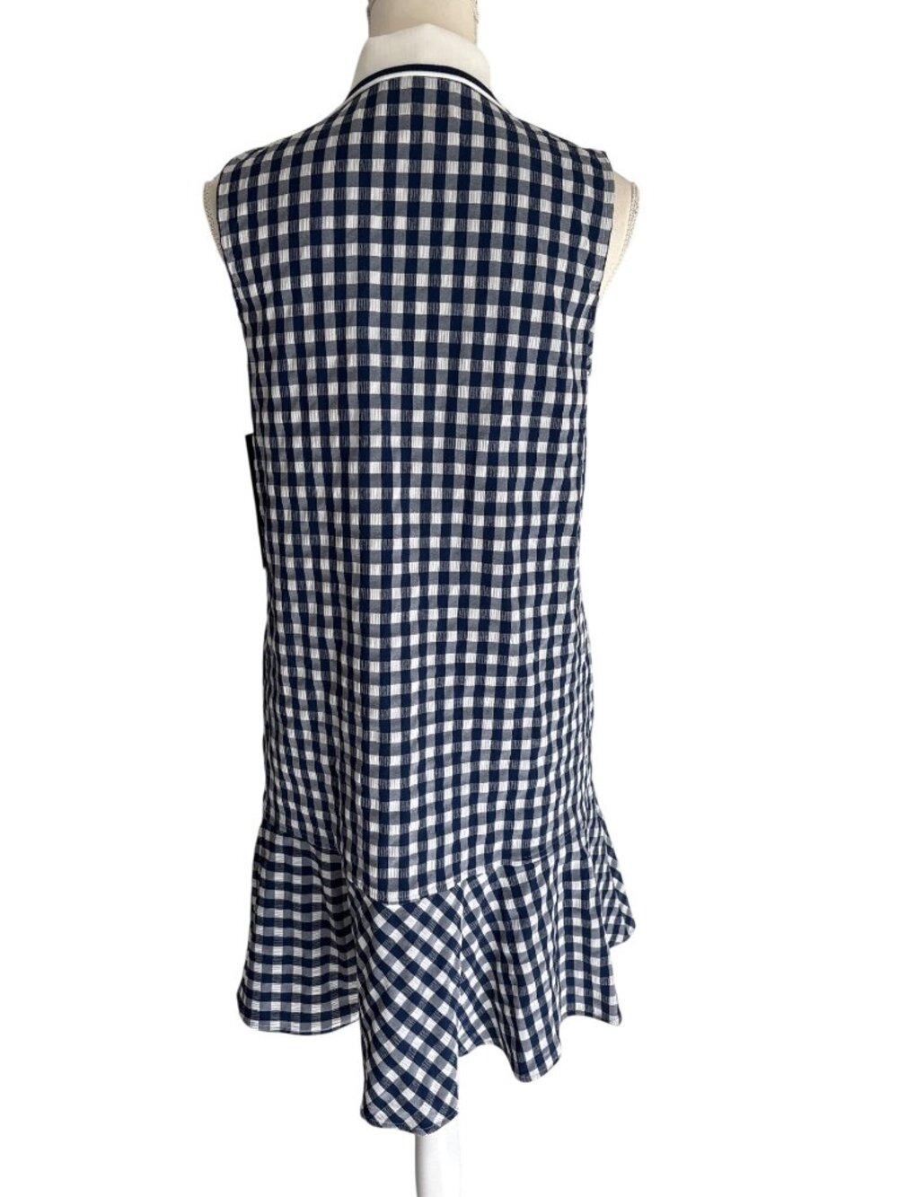 Tuckernuck Tnuck Sport Sleeveless Performance Seersucker May Golf Dress in Navy - Picture 7 of 13